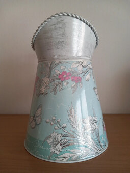 Plechová vintage váza 21x13x23 cm - 7