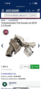 Turbo Ducato 2,3 jtd euro6 - 7