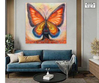 Obraz "Motýľ- transformácia a vývoj" ♥ ( 100x100 cm ) 3d m - 7