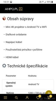 Projektor mini 4k s Android - 7