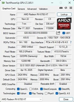 ASUS DUAL Radeon RX 6700 XT 12GB - 7