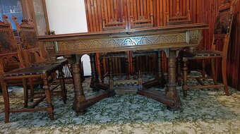 Predám starožitný jedálenský stôl - 7