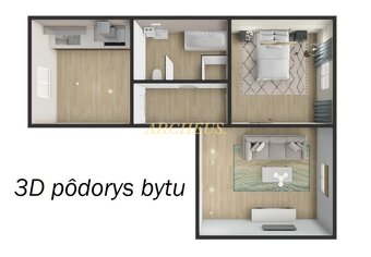 NOVINKA - ZREKONŠTRUOVANÝ 2 - IZBOVÝ BYT, 62M2, HUMENNÉ - 7