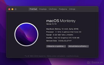 MacBook 12" Space Gray, výdrž baterky 5 hod - 7