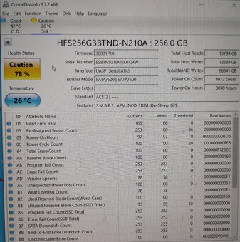 SSD disk, 2.5" sata 256GB SK Hynix HFS256G3BTND - 7