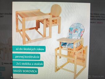 Stolček a stolička/vysoká stolička - 7