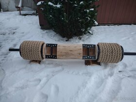 Drevený Dubový loglift, klada, činka....posledny ks - 7