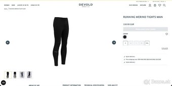 Zánovné nohavice Devold Running Merino Tights Man - 7