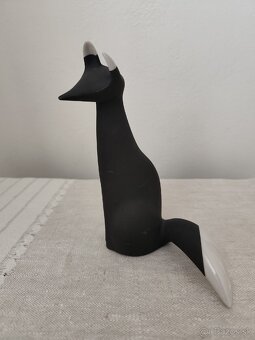 Royal dux čiernobiela líška brusel porcelánová soška - 7