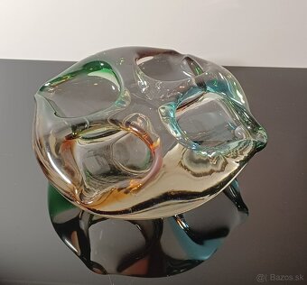 Nádherná miska / popolník/z hutného skla zaujímavý kúsok - 7