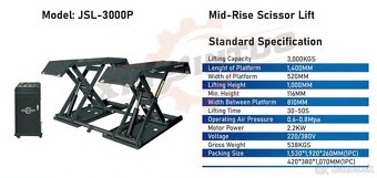 Nový mobilný nožnicový zdvihák 3000 kg - 7