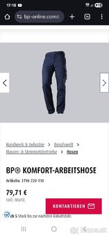 Pracovné nohavice BP - 7