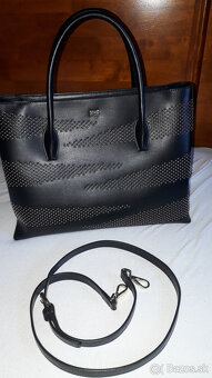 čierna kožená kabelka cavalli class  - nová - 7