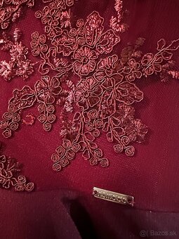 Spoločenské šaty krátke bordové xs - 7