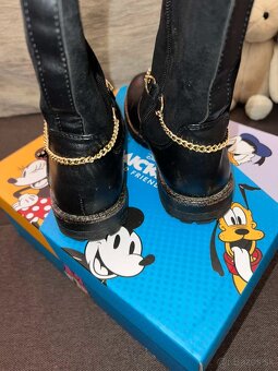 Dievčenské čierne prechodné Mickey čižmy veľk. 32 - 7