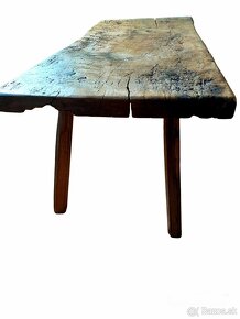 Starý masívny stôl - kuchynský,kancelársky - beech table - 7