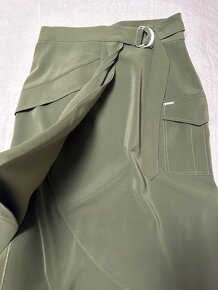 Khaki zavinovacia kapsáčová sukňa zn. LIU JO originál - 7