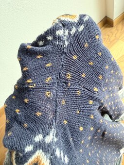 Vlnený sveter Fjallraven Ovik Knit Sweater M Dark Navy - 7