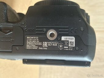 Sony Alpha A58 + 2 objektívy a bohaté príslušenstvo - 7