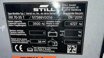 Plynovy VZV Still  RX70-35T( 4.4m/ 2.13m LH/ 2019yy/ 4v) - 7