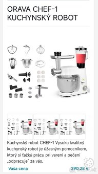 Predám nový Chef multifunkčný kuchynský robot od Orava ešte - 7