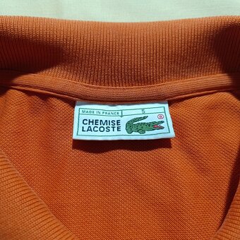 Vintage 80s Lacoste chemise oranžová polokošeľa krátky rukáv - 7