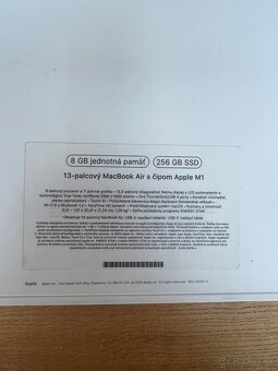 Predám apple MacBook AIR 13 M1 2020, 8GB/256GB, ZARUKA, TOP - 7