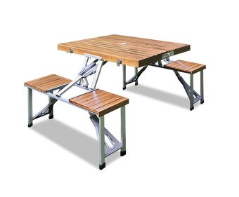 Skladaci kempingový set - 3 farby - zloženie do kufríka - 7