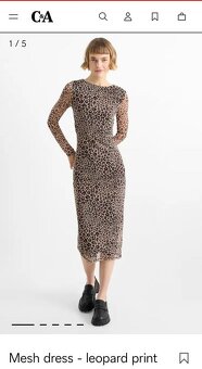 Šaty s leopardim vzorom S - 7