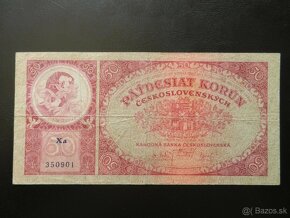 Bankovka 50 Kč 1929 a 100Kč 1931 neperforované - 7