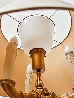 Neoempírová bronzová stojacia lampa z konca 19. storočia - m - 7