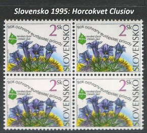 Poštové známky, filatelia: Slovensko, štvorbloky - 7