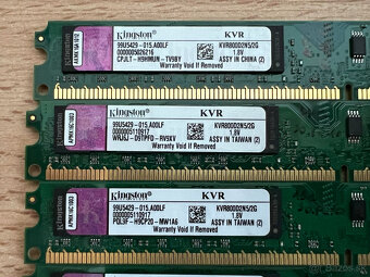 Predám pamäťové moduly DDR2 4GB 2GB 1GB 512MB - 7