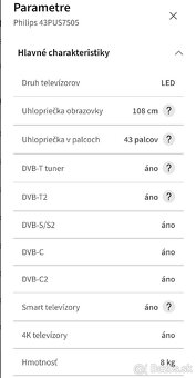 TV Philips 4K 108cm uhlopriečka - 7