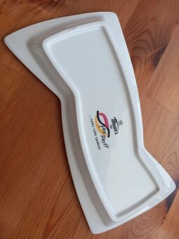 Starší porcelánový atyp podnos po mamine 23x11,5x9 cm - 7
