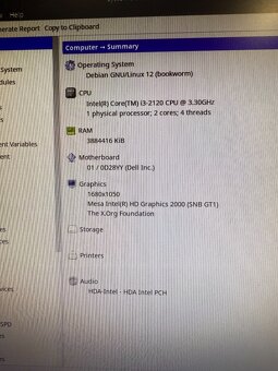 Počítač Dell OptiPlex 790 – i3-2120 / LINUX MX / 4GB / 250HD - 7