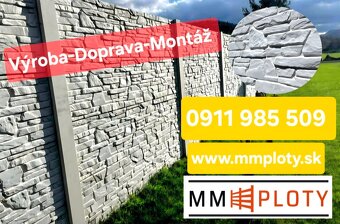 Betonovy plot , podhrabove dosky ,3D, 2D, Montáž - 7