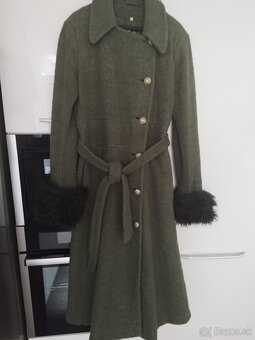 Dámsky dlhý vlnený kabát XL/42 - 7