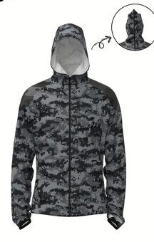 novu 5XL, alebo 64-66, sportovu asymetricku mikinu s Kapucňo - 7