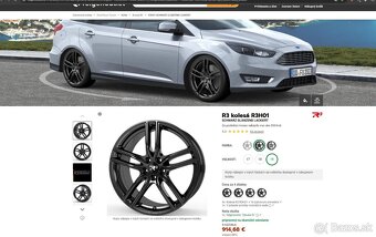 Sada disky R3 model H1, čierny lak, 19" 5x108 + Pneu GY - 7