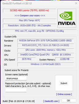 Asus 1070 ti Turbo 8GB - 7