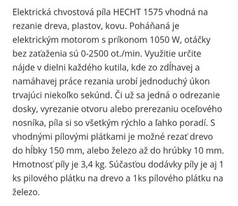 CHVOSTOVA PÍLA  HECHT  1575 - 7