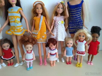 letné šaty s bodkami na bábiky barbie ken RH klobúk kabelka - 7