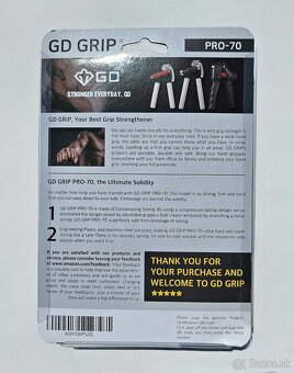 GD GRIP PRO 70 - posilňovač úchopu ruky, zápästia a prstov, - 7