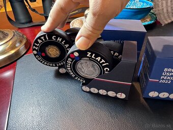 HOKEJOVÉ medaily v PUKU: zlato + striebro + bronz + mosadz - 7