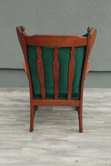 Kreslo s vysokým operadlom dánske. - 7