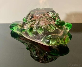 Nádherná miska, popolník z hutného skla návrh Zemek - 7