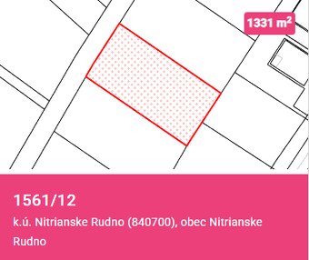 Na predaj stavebný pozemok Nitrianske Rudno - 7