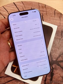 iPhone 16 pro Max 256 Gold batéria 93% originál top stav - 7
