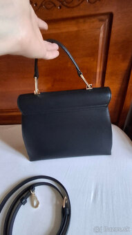 čierna kožená kabelka carlheim - nová - 7